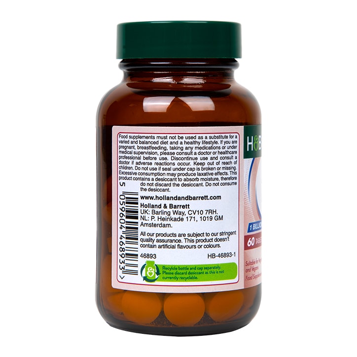 Holland & Barrett Live Friendly Bacteria Strawberry Flavour 60 Chewable Tablets